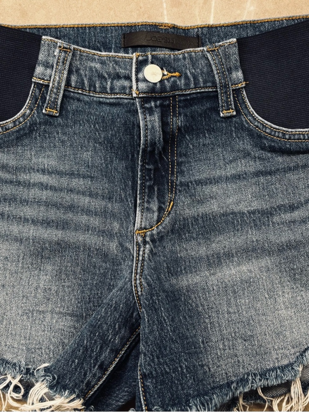Joe's Jeans Distressed Blue Denim Jean Shorts-Maternity
